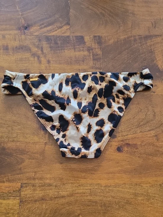 NWT Victoria's Secret Black And Brown Leopard Print Bikini Bottom Size Small - Picture 4 of 8